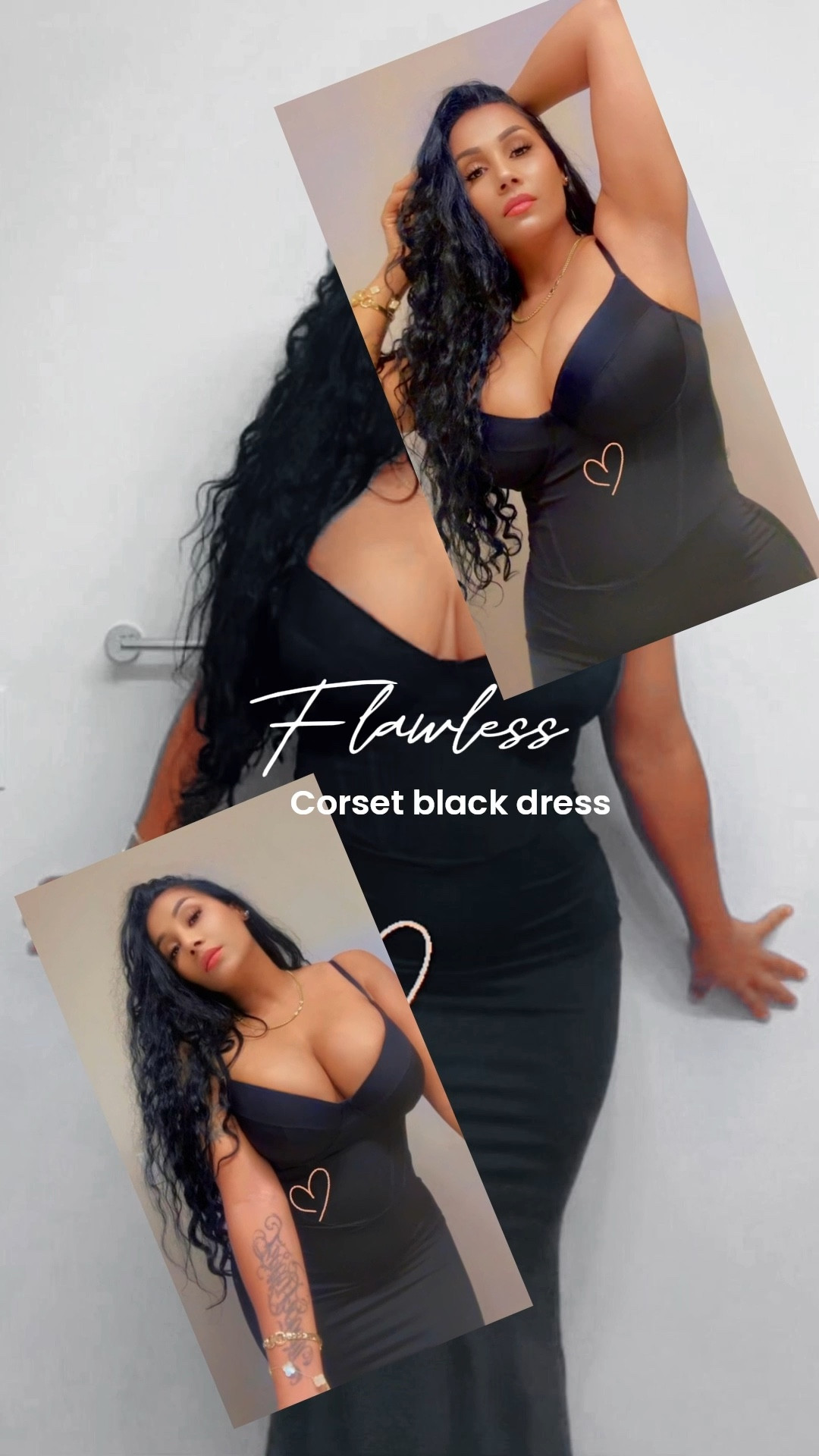 Black corset dress 👗  and boobs tape Nood Ny 

#LTKSeasonal #LTKWedding #LTKBeauty
