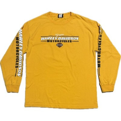 Harley Davidson Fort Lauderdale Florida Long Sleeve Shirt Mens Large Yellow 2014 | eBay US