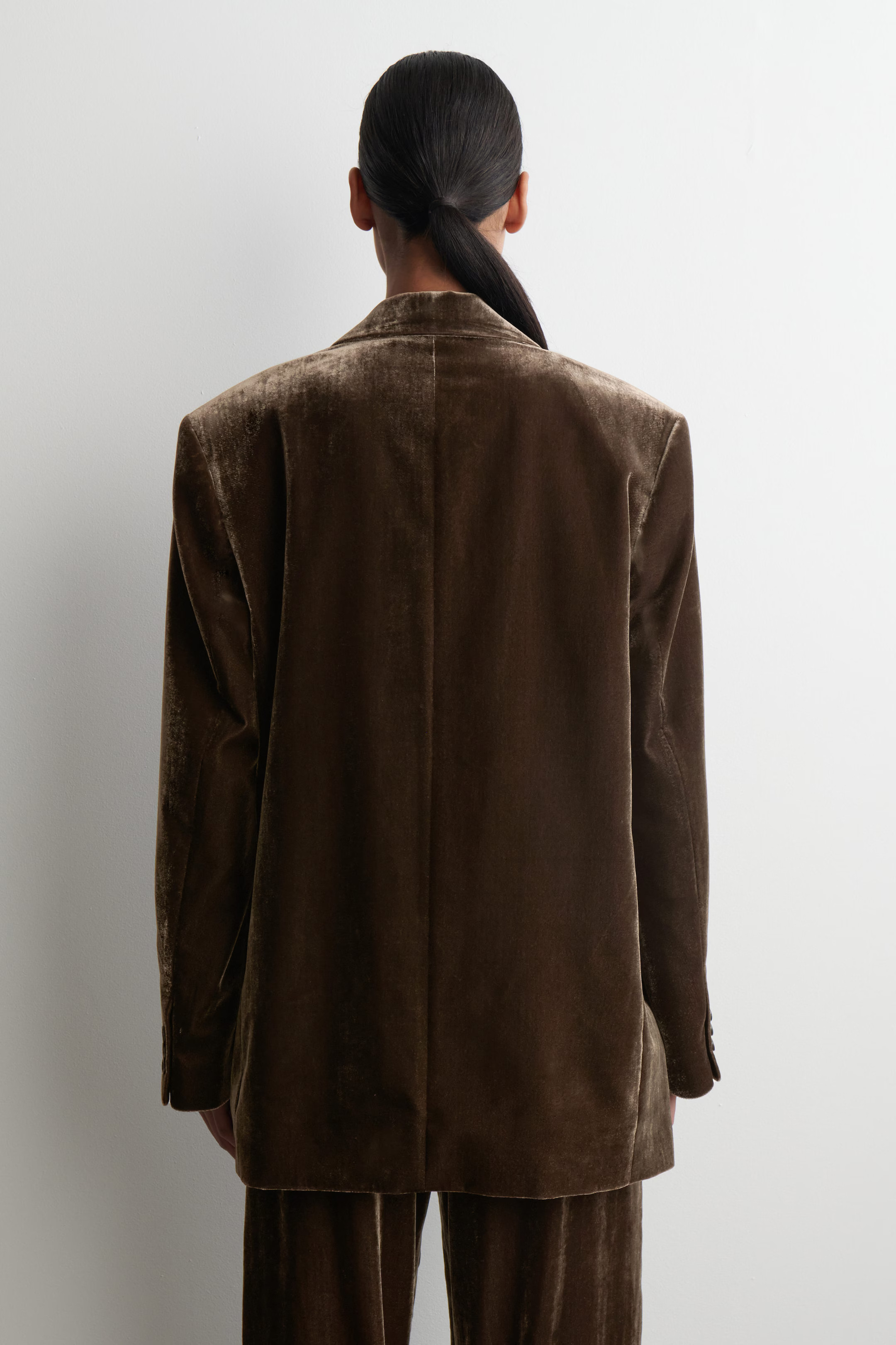 BLAZER BOUTONNAGE SIMPLE EN VELOURS - BRUN | COS FR | COS (EU)