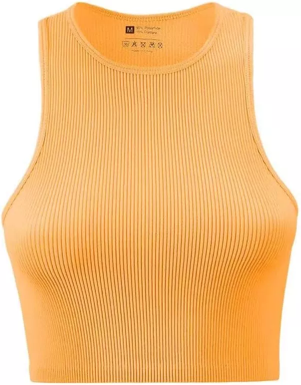 Neon Eyes Orange Ribbed Scoop Neck … curated on LTK