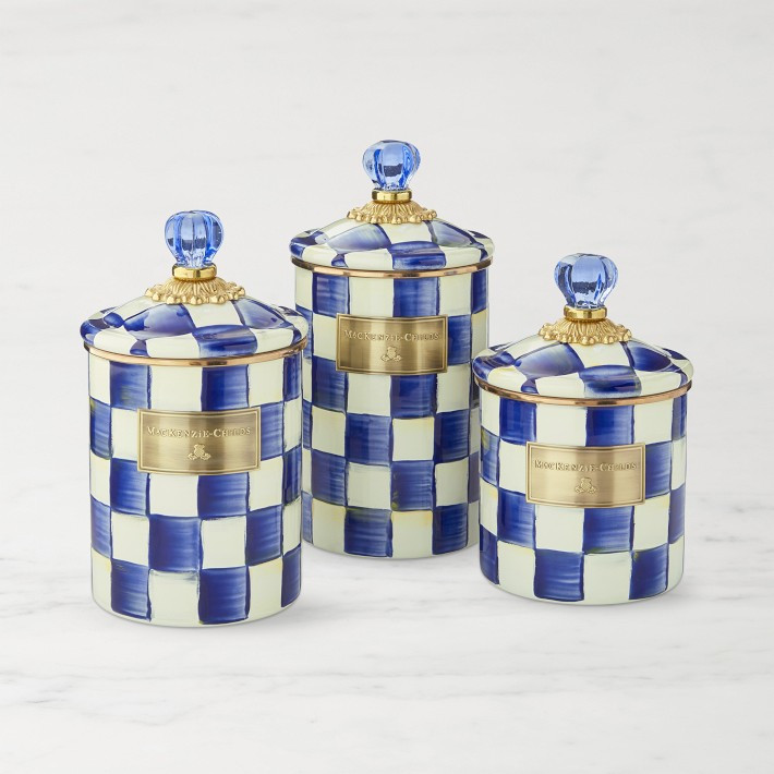 MacKenzie-Childs Royal Check Canister | Williams-Sonoma