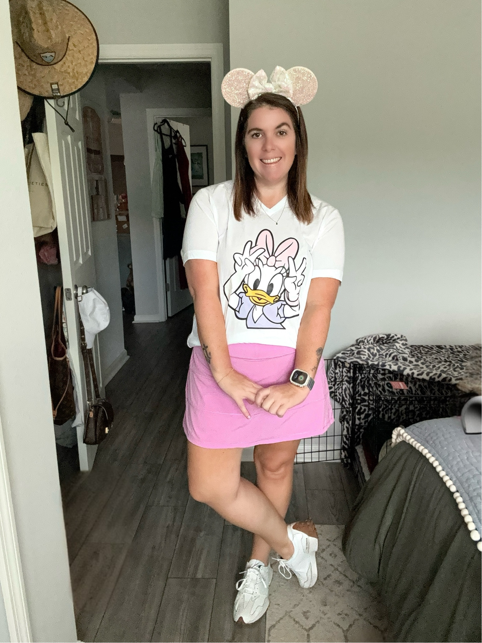 If you are a person who is more likely to wear an athletic skirt to the parks, this look is for you! (You could also style this top with a black skort and it would be super cute!) 

#LTKFindsUnder100 #LTKMidsize #LTKStyleTip