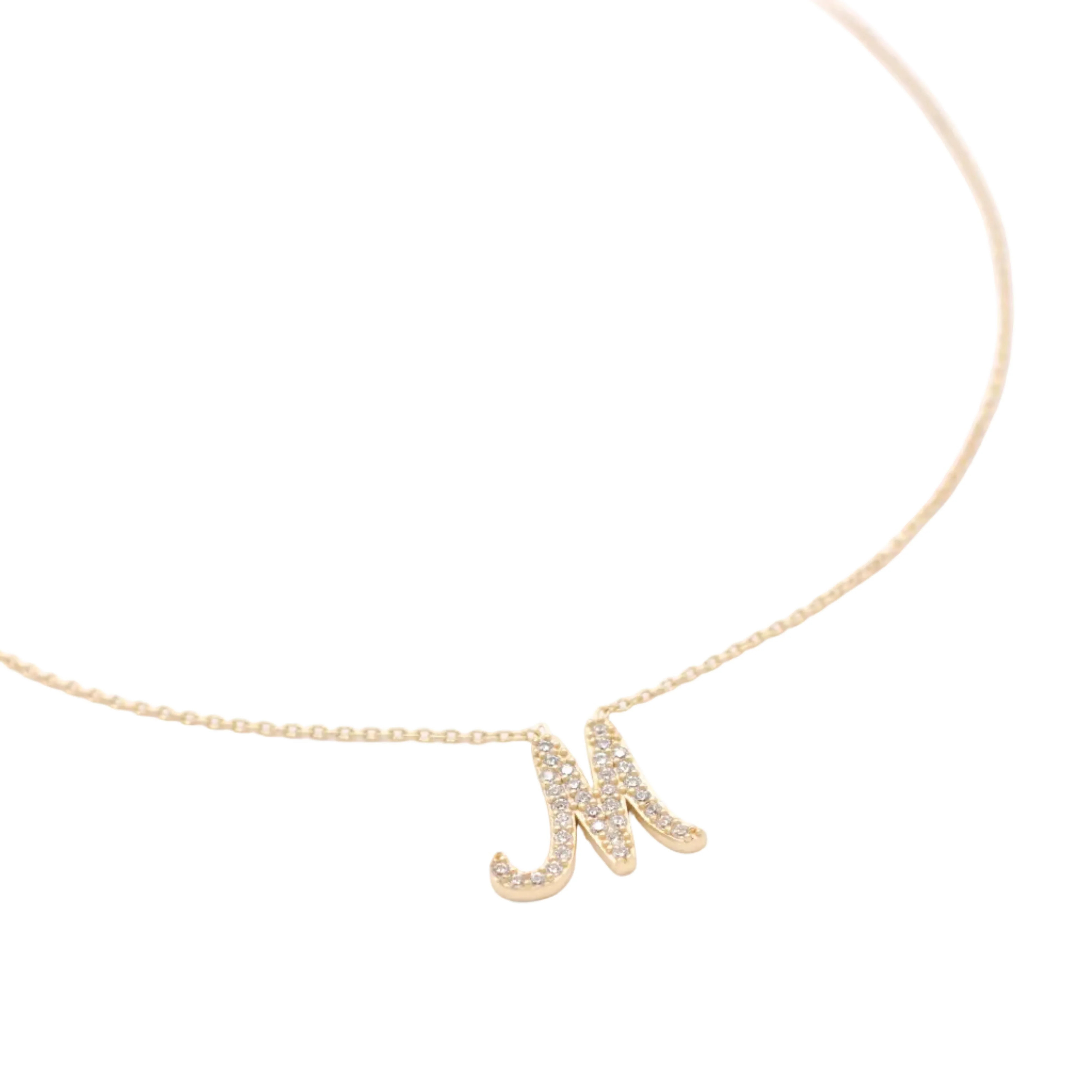 Custom Script Initial Necklace | The Sis Kiss