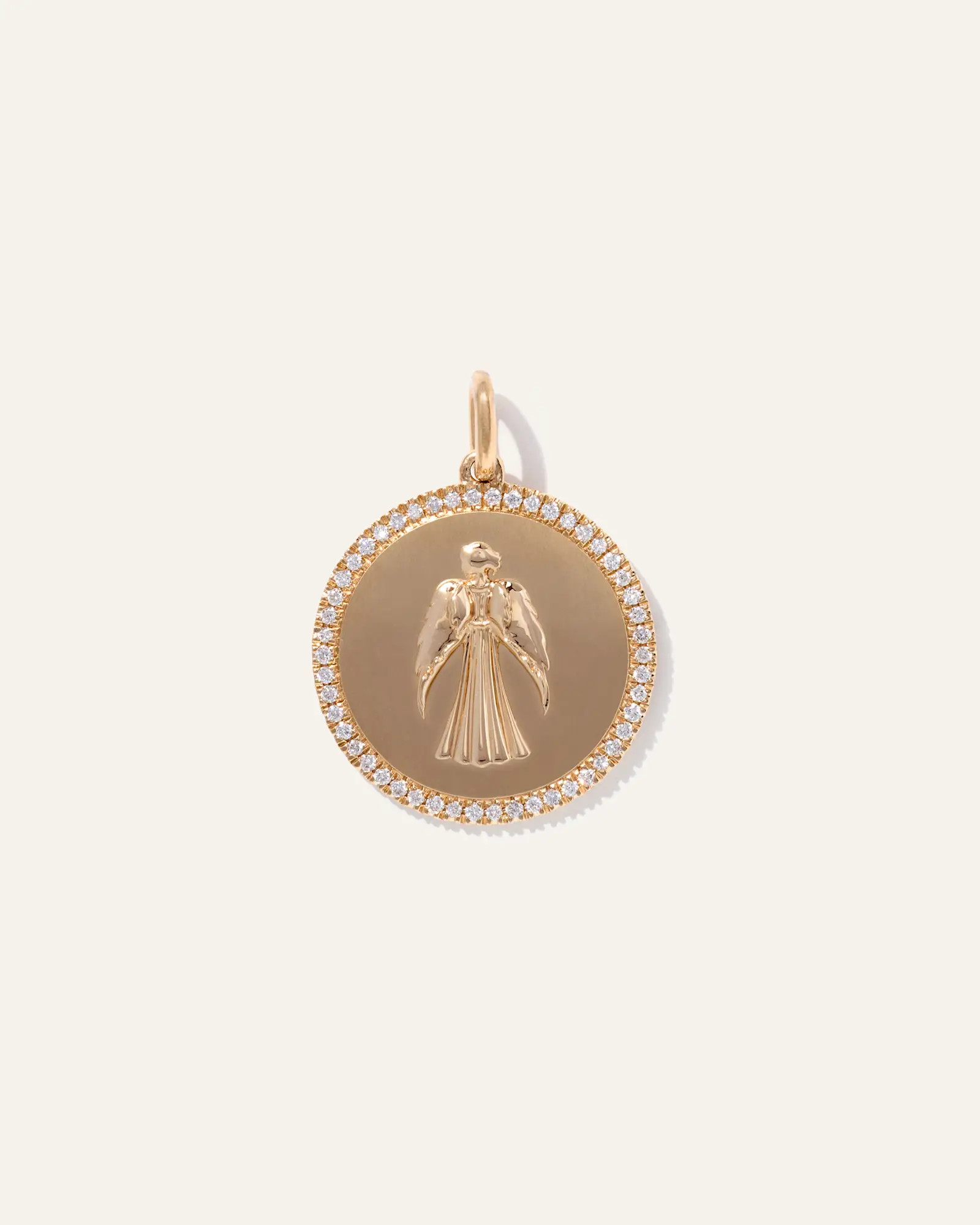 14K Gold Pave Zodiac Medallion Charm | Quince