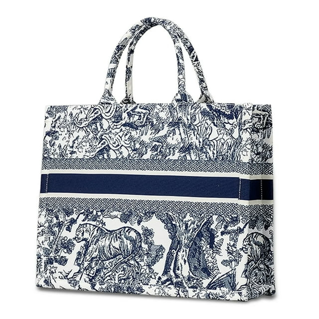 LEZMORE Fashion Luxury Tote Bag Cotton Linen Handbag Large Capacity Jacquard Shoulder Bag Retro E... | Walmart (US)