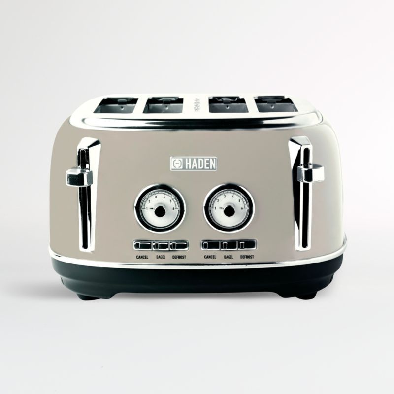 HADEN Dorset Putty Beige 4-Slice Toaster + Reviews | Crate & Barrel | Crate & Barrel