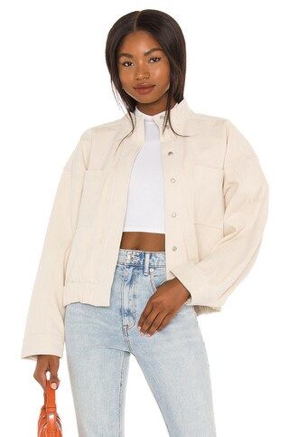 L'Academie The Sofie Jacket in Beige from Revolve.com | Revolve Clothing (Global)