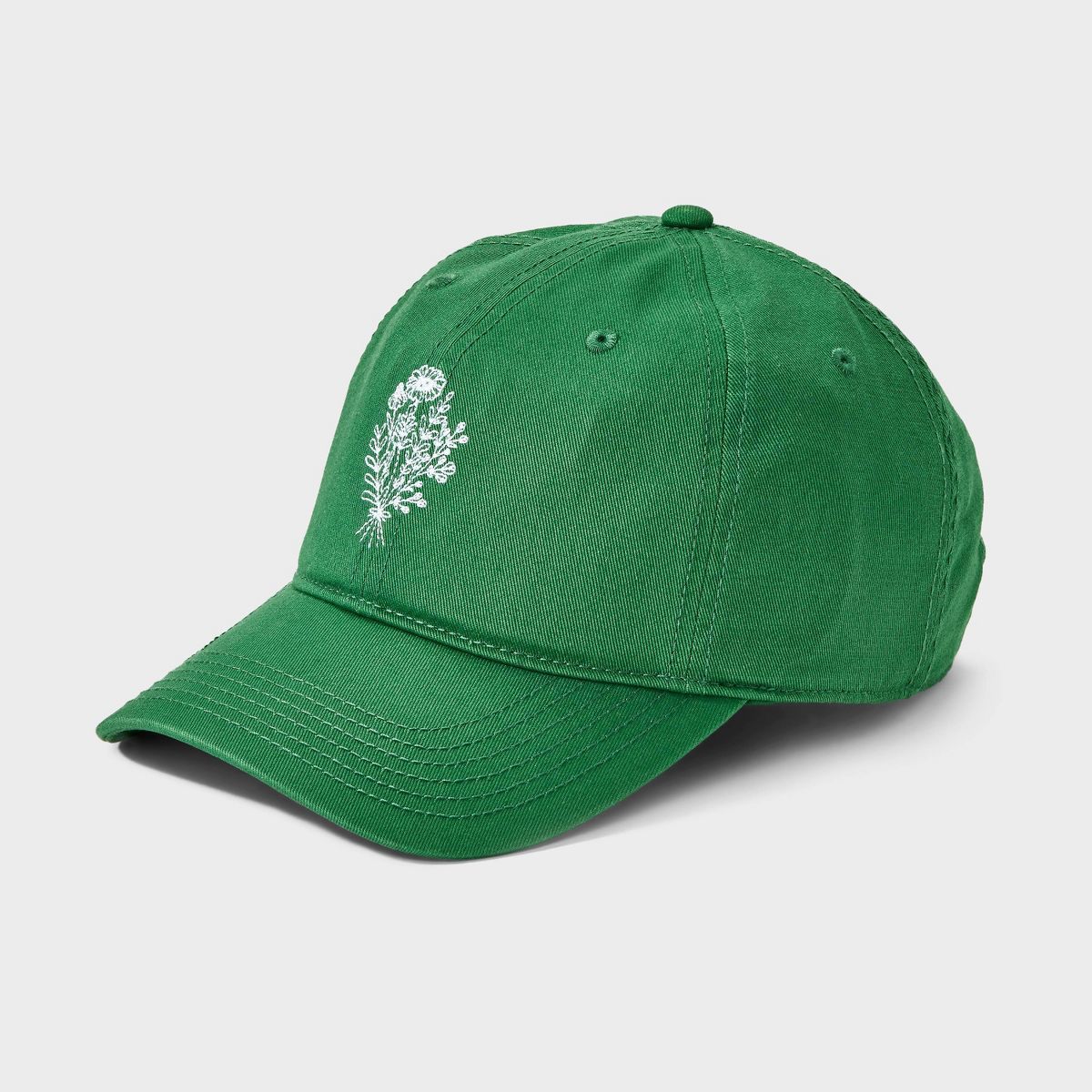 Embroidered Flower Baseball Hat - Mighty Fine Green | Target