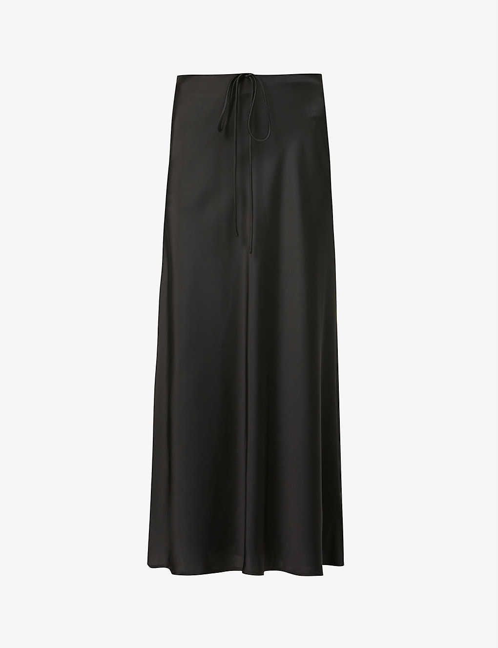 MUSIER PARIS Romane high-waist satin midi skirt | Selfridges