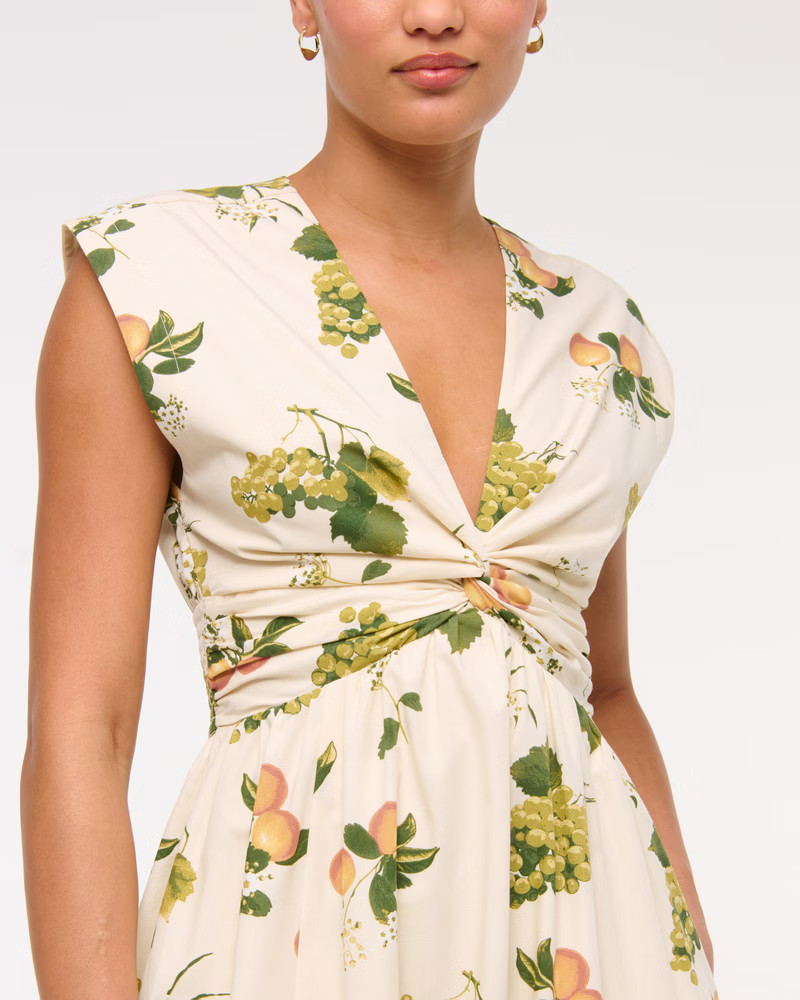 Twist-Front Maxi Dress | Abercrombie & Fitch (US)