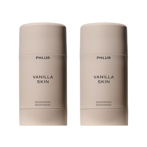 PHLUR Vanilla Skin Deodorant Duo - Natural 48 Hour Odor Protection - Baking Soda Free & Aluminum Free Deodorant with Salicylic Acid, Arrowroot Powder & Tamanu Oil (2 x 1.76 oz) | Amazon (US)