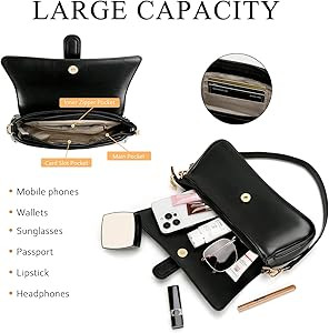 KKXIU Shoulder Bag for Women, Small Handbag Hobo Purses, Retro Clutch Underarm Bag | Amazon (US)