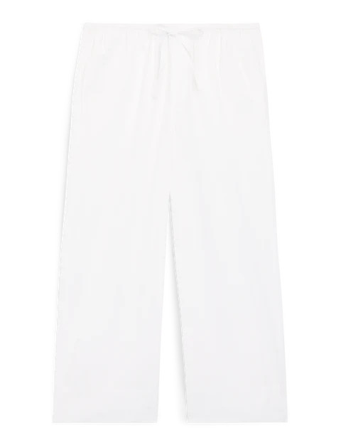 Sifnos Trousers: Fine Poplin, White x Lucy Williams | With Nothing Underneath