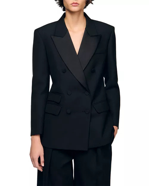Moncea Satin Lapel Blazer | Bloomingdale's (US)