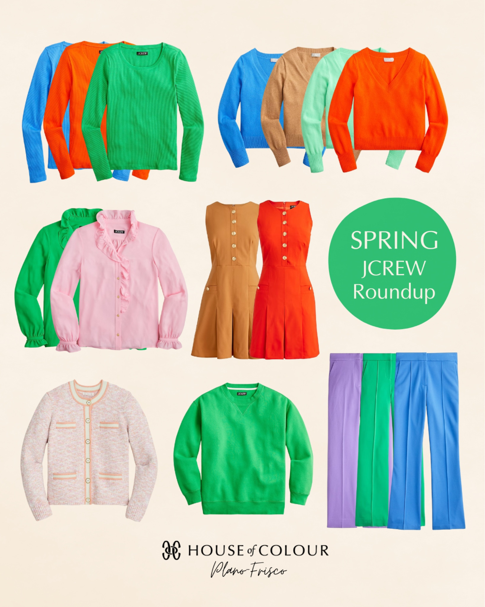 My favorite styles right now at JCrew for House of Colour Springs 🌷

So many great pant options, including hard-to-find color, spring violet! 

#hoc #classicingenue #hocplanofrisco 

#LTKSeasonal #LTKworkwear #LTKfit