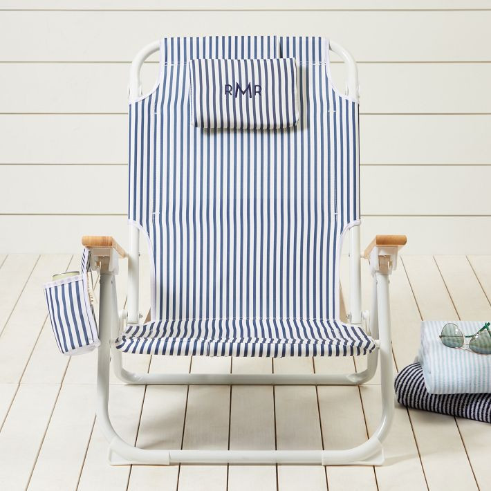 Stripe Foldable Beach Chair | Mark and Graham