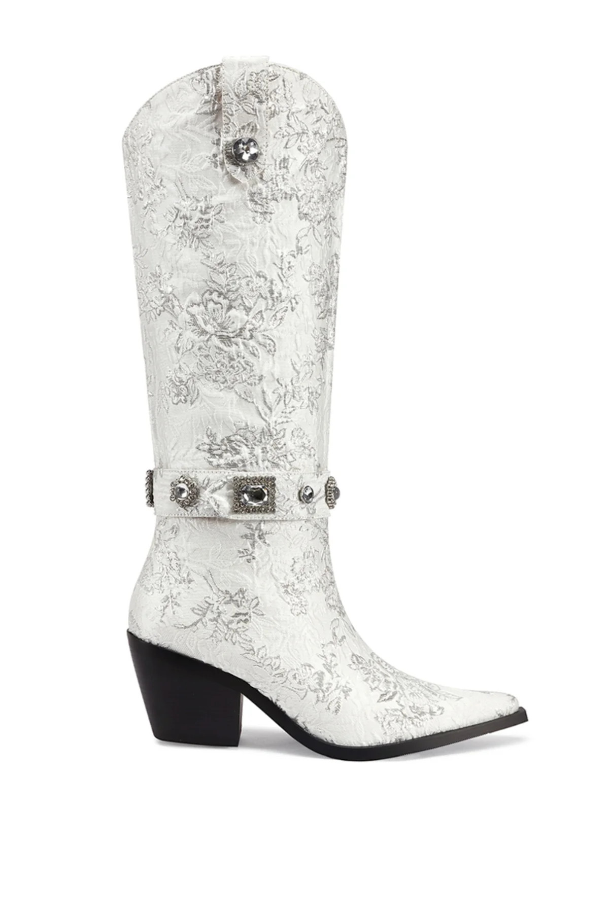 BAVANI-WHITE WESTERN BOOT | Azalea Wang