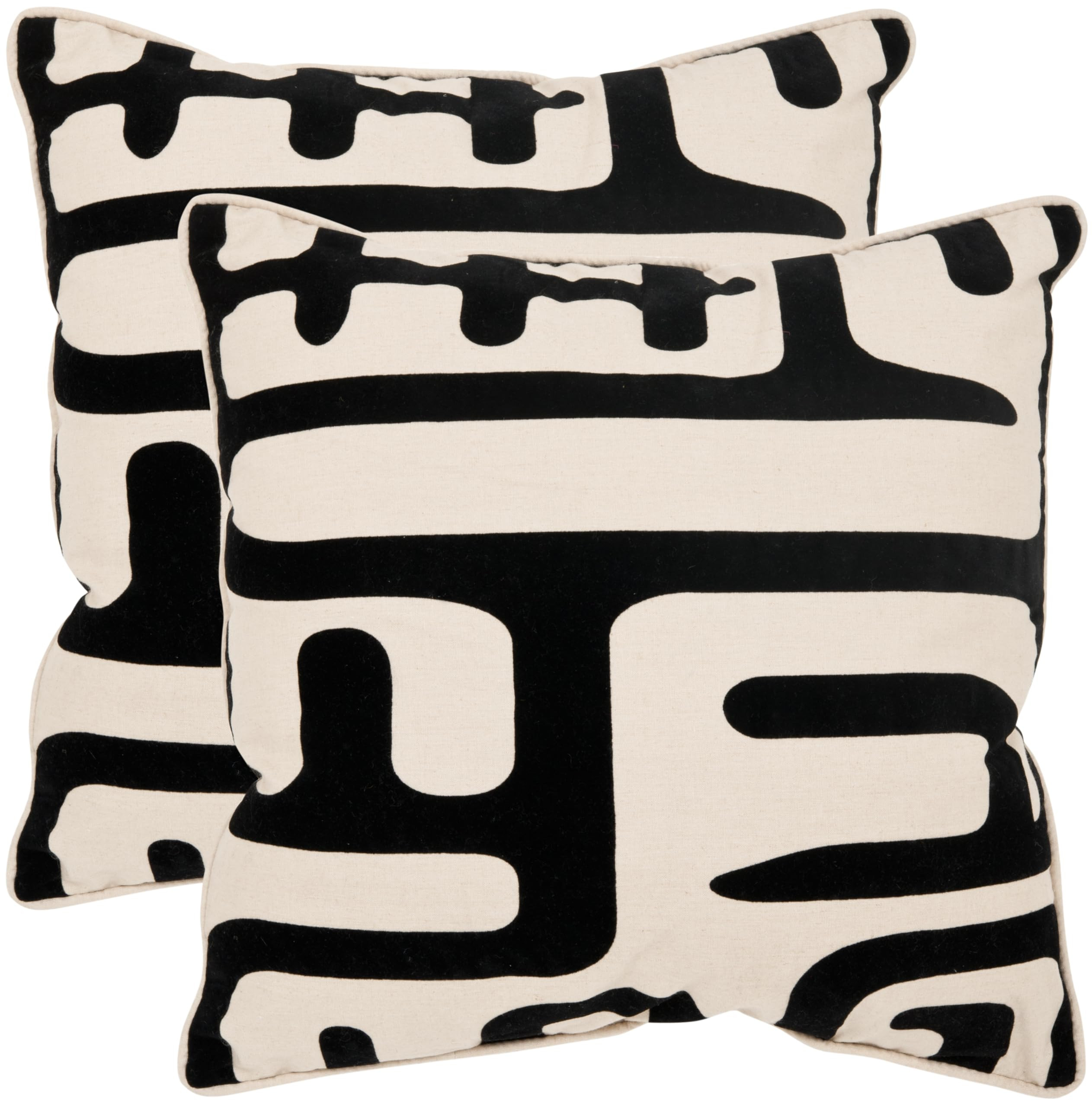 Amazon.com: Safavieh Pillows Collection Maize Decorative Pillow, 18-Inch, Black, Set of 2 : Home ... | Amazon (US)