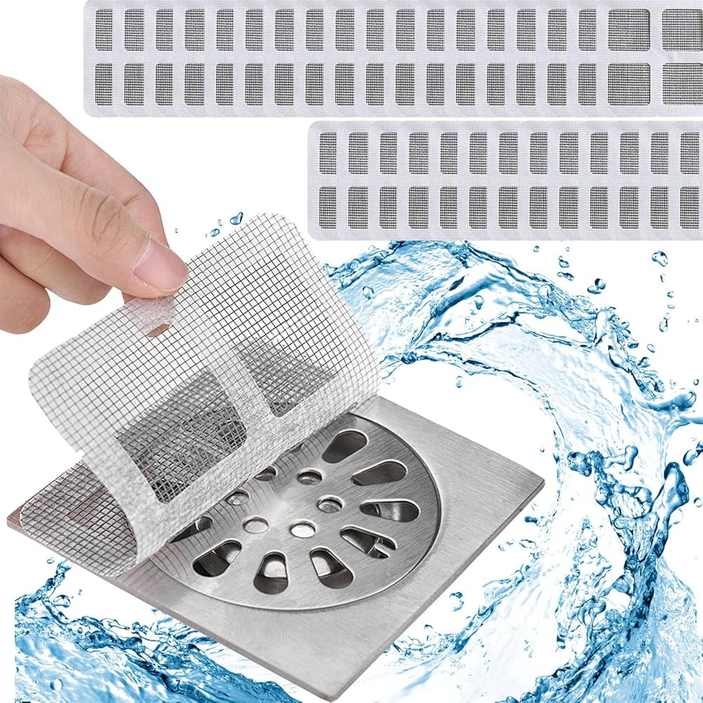 30Pcs Disposable Shower Drain Cover Hair Catcher, 2024 New Shower Drain Hair Catcher Mesh Sticker... | Amazon (US)