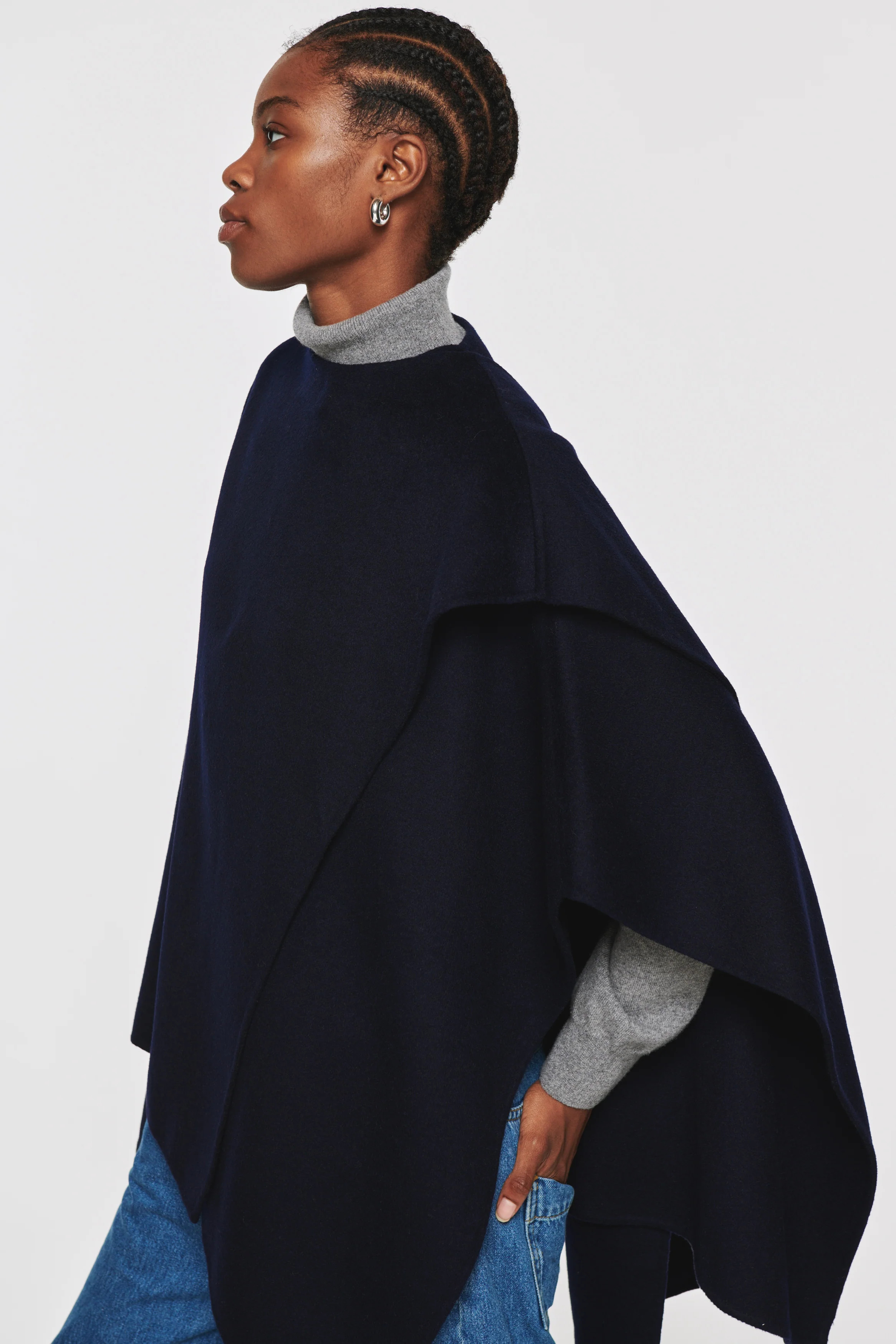 Journey | Wrap Cape in Navy | ALIGNE | ALIGNE USA