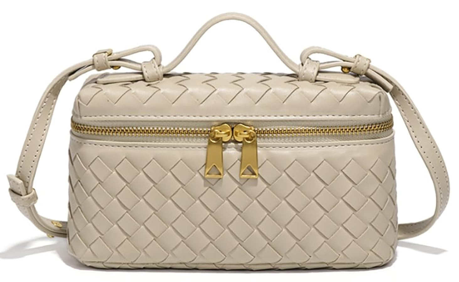 Trendy Woven Crossbody Purse Square Box Bags Women Shoulder Bag Cute Satchels Mini PU Leather Top... | Amazon (US)