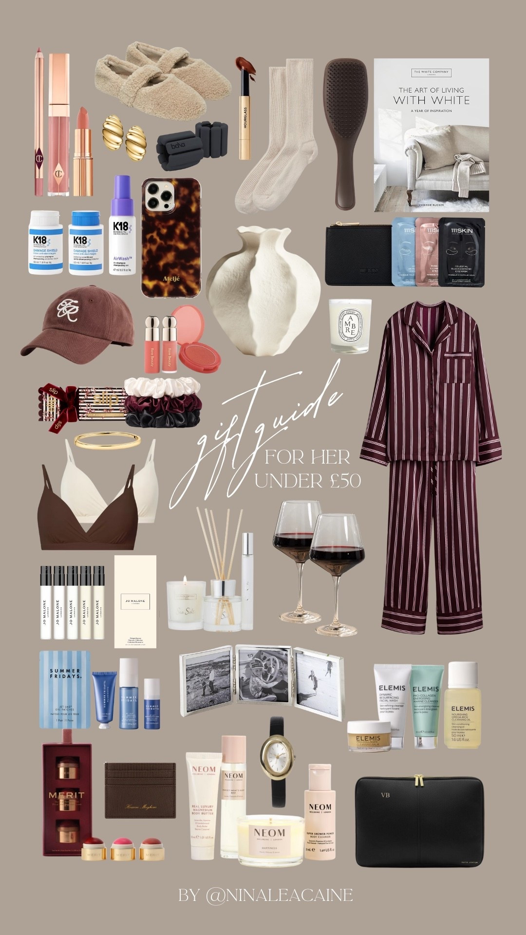 Gift guide for her under £50 🩷 #giftguides2025 #giftguideforher #giftsunder50 

#LTKuk #LTKCyberWeek