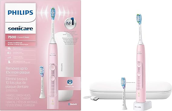 Philips Sonicare ExpertClean 7500 Pink, Rechargeable Electric Power Toothbrush, HX9690/07 | Amazon (US)