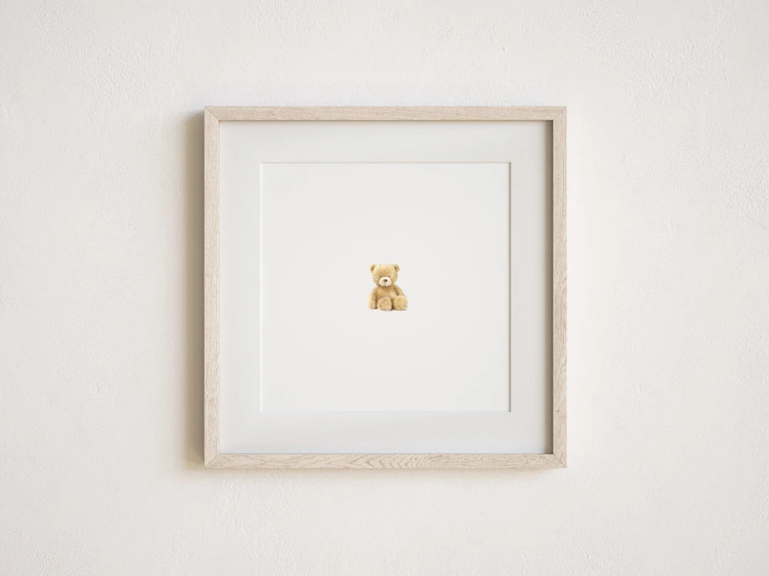 Small Teddy Bear Watercolor Painting Print - Etsy | Etsy (US)