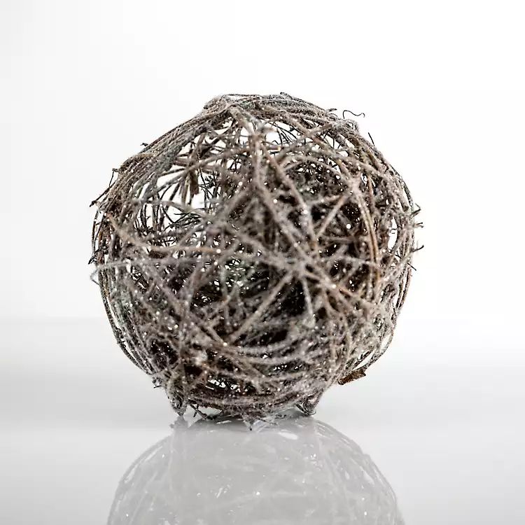 Frosted Vine Sphere Ornament, 6 in. | Kirkland's Home