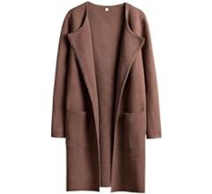 Caracilia Womens Knit Cardigan Sweaters Oversized Open Front Long Sleeve Lapel Casual Jacket 2023... | Amazon (US)