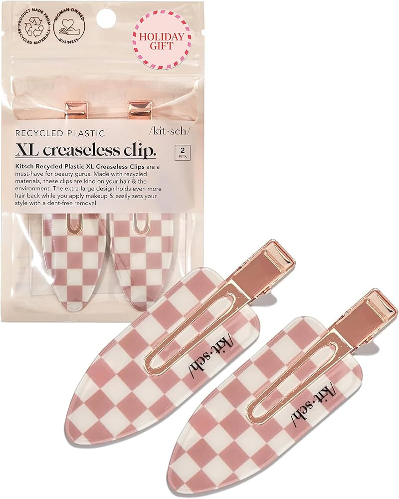 Kitsch Creaseless Hair Clips for Women - No Crease, No Bend Hair Clips for Styling, Bangs, Makeup... | Amazon (US)