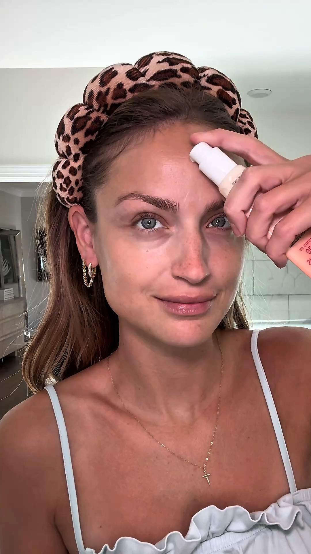 My current makeup routine! 
CC cream shade- medium 
Color corrector- light medium peach 
Bronzer - brown sugar 
Cream blush- rosy glow 
Concealer- light neutral 
Powder blush- happy 
Setting powder- ultra sheer light 
Powder bronzer used on face & as eyeshadow- luminous bronze light 
Lip liner- deep taupe 
Lip gloss stick - 44

#LTKBeauty