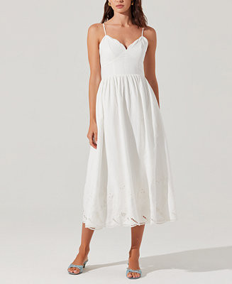 ASTR the Label Women's Kaidi Embroidered Midi Dress - Macy's | Macy's