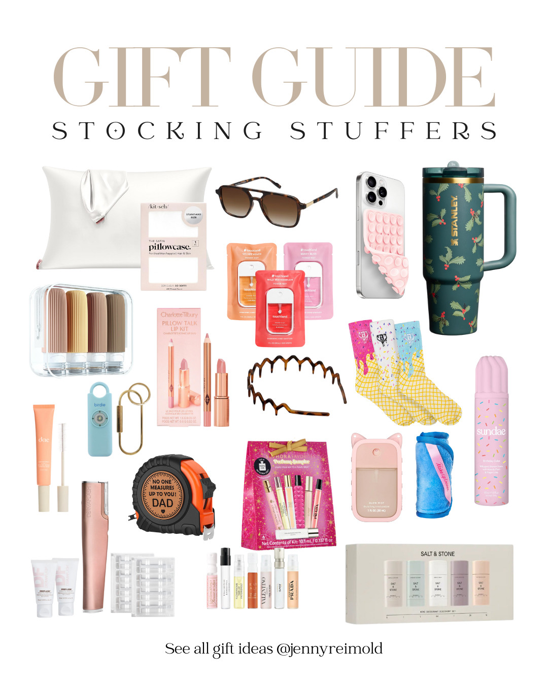 STOCKING STUFFERS GIFT GUIDE | Little gifts that make the biggest impact like silk pillowcases, chic sunglasses, mini beauty kits, and more small luxuries they’ll actually use and love! 

 

#LTKGiftGuide #LTKHoliday #LTKFindsUnder50
