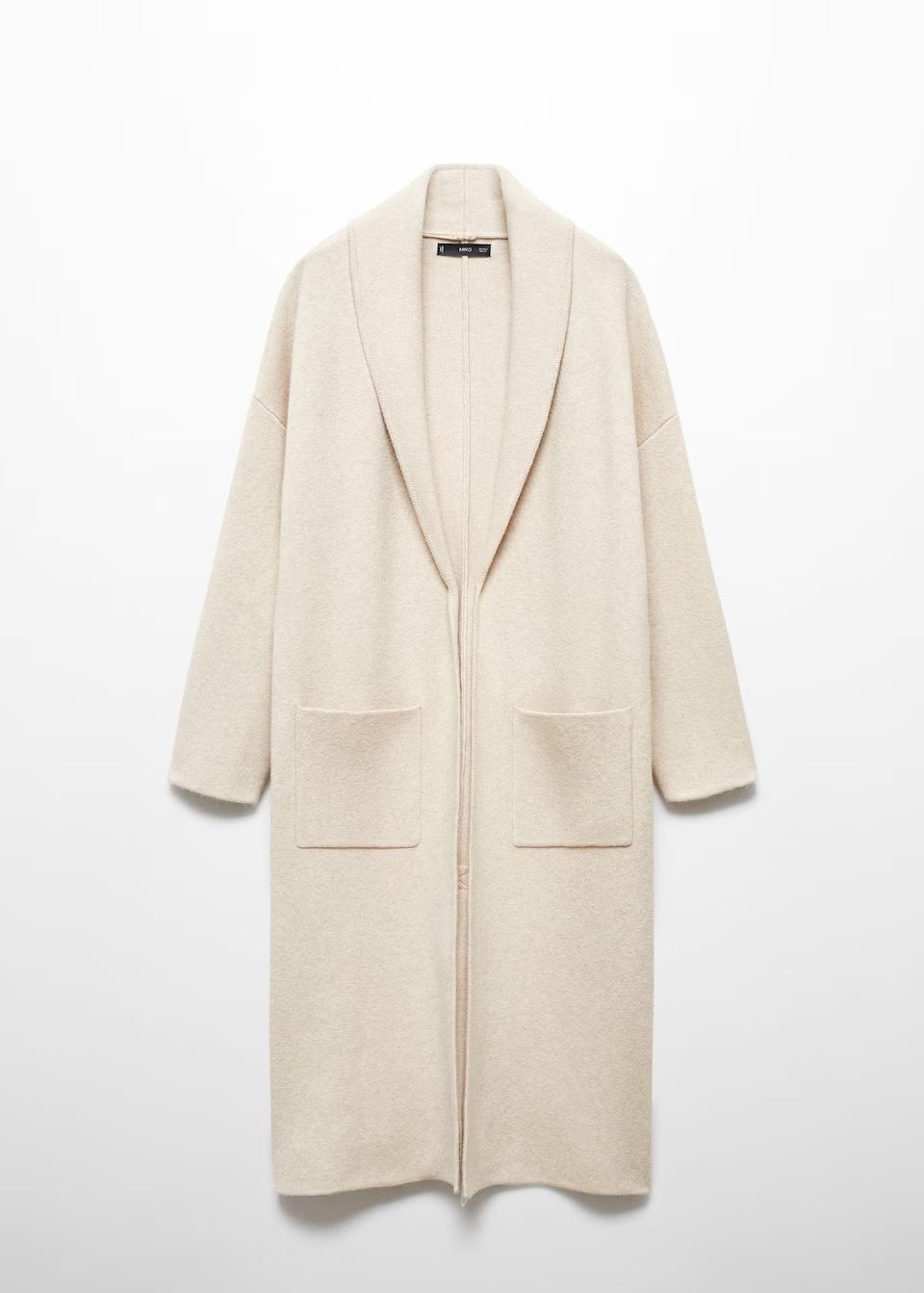 Oversized knitted coat with pockets | MANGO (US)