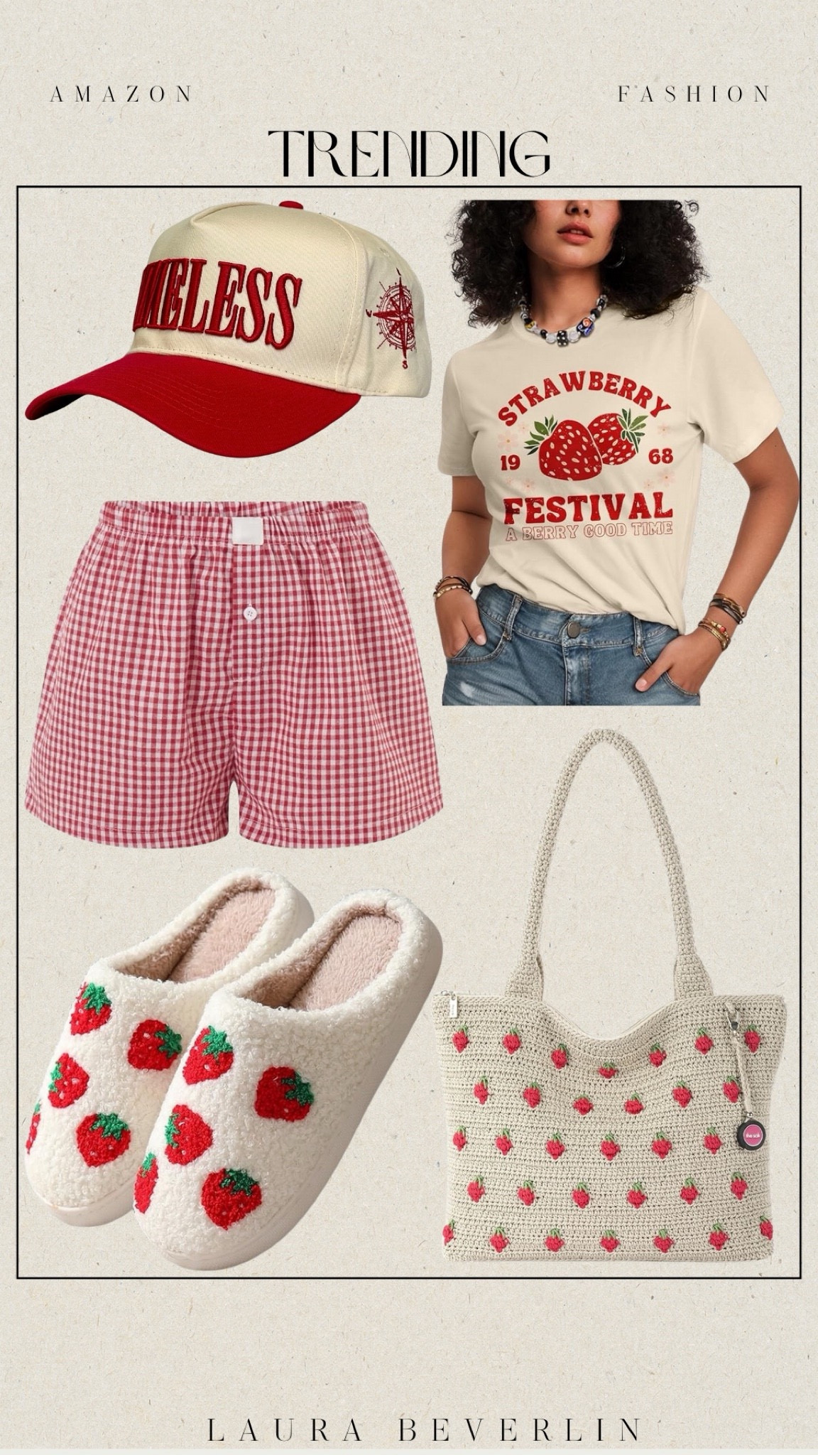 Berry summer finds 
Amazon strawberry tee size small
Boxer shorts size small-go up a size 
Strawberry slippers
Strawberry tote

#amazon #comfy #trendy #laurabeverlin 

#LTKFindsUnder50 #LTKSaleAlert #LTKFindsUnder100