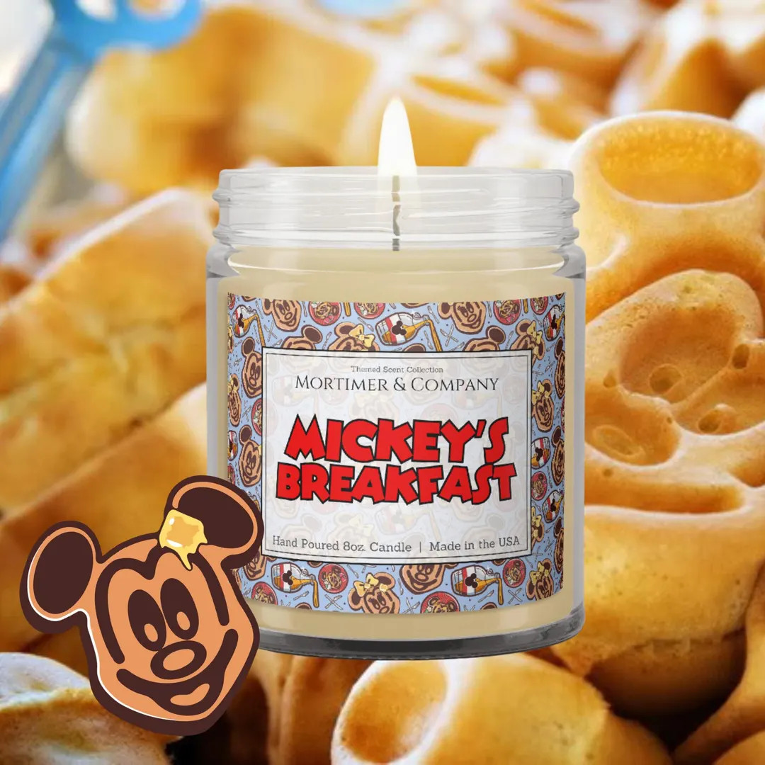 MICKEYS BREAKFAST | Disney Candle | Mickey Mouse Waffles Disney Snacks Inspired | Disney Home Dec... | Etsy (US)