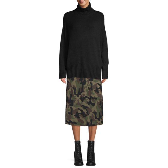 Scoop Slouchy Turtleneck Sweater Women's | Walmart (US)