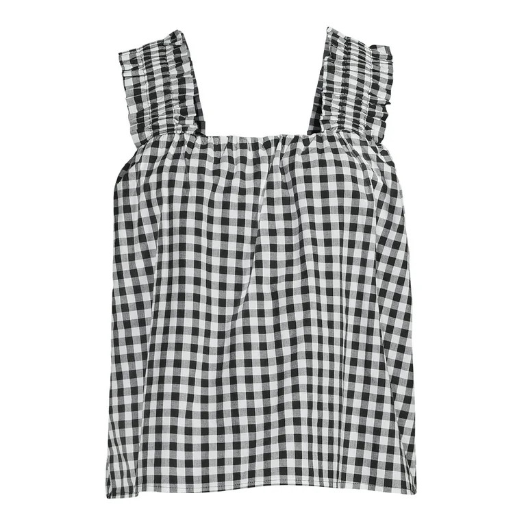 Time and Tru Women's Ruffle Strap Top | Walmart (US)