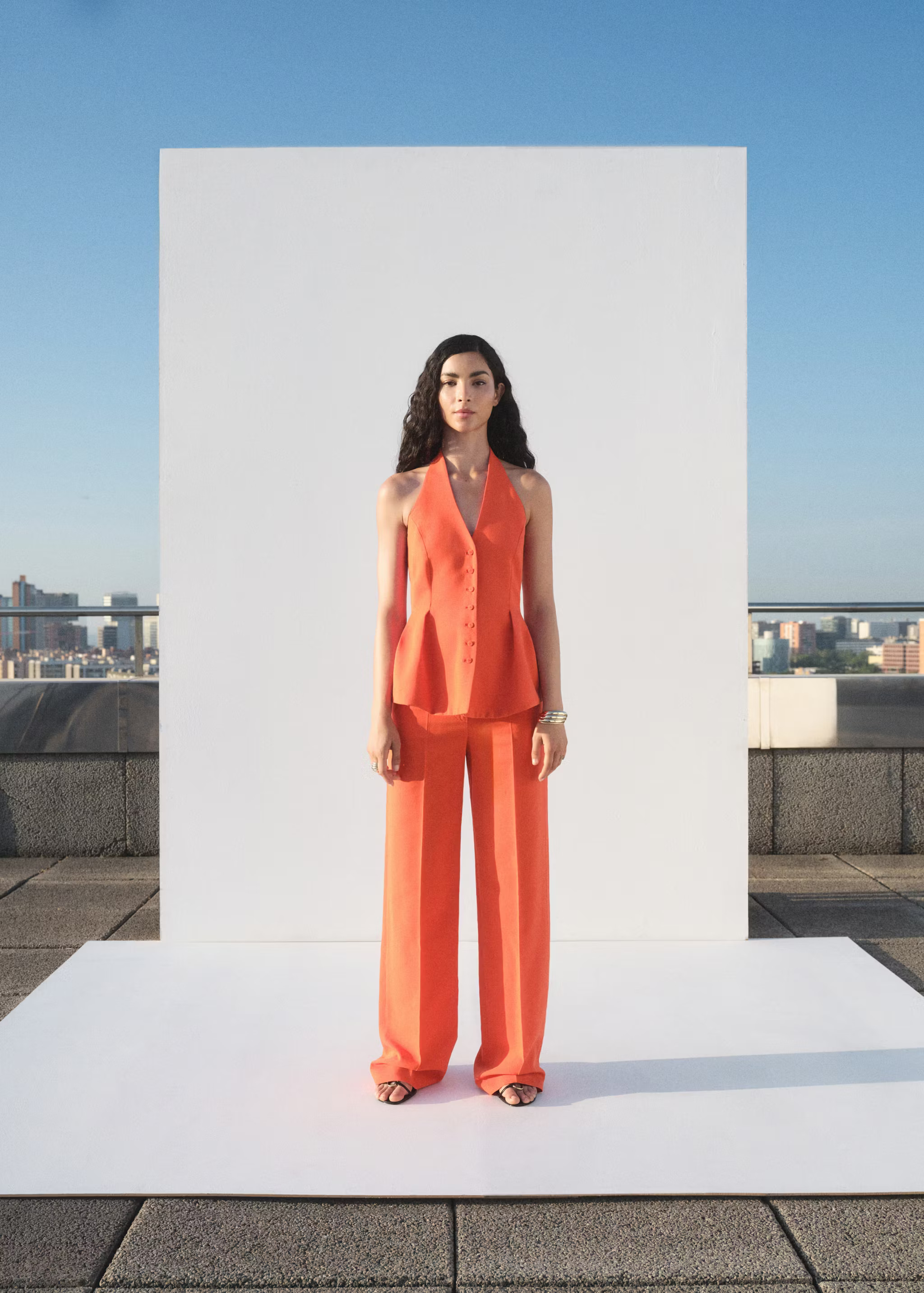 Straight mid-rise suit pants | Mango (US/MX/AU)