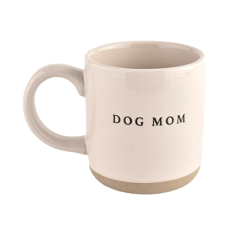 Dog Mom - Cream Stoneware Coffee Mug - 14 oz | Abandoned Cakes