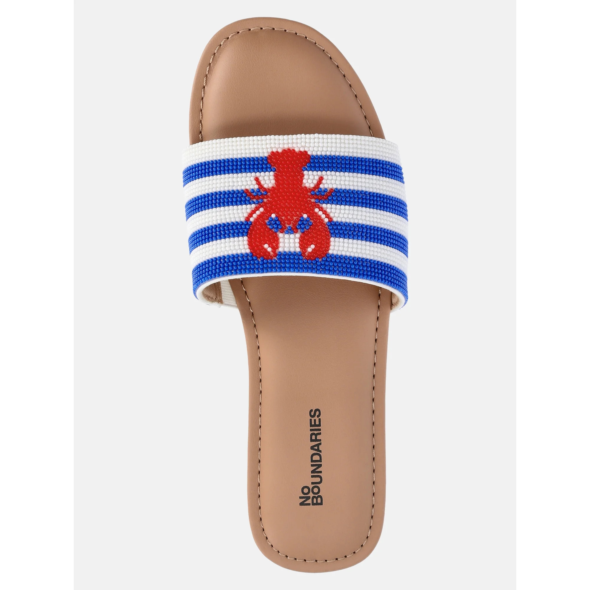 No Boundaries Women's Beaded Slide Sandals | Walmart (US)
