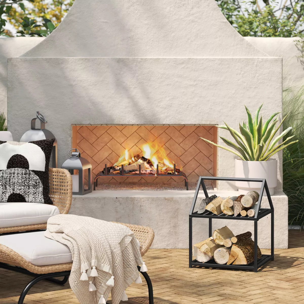 Metal Wood Storage A Frame - Threshold™ | Target