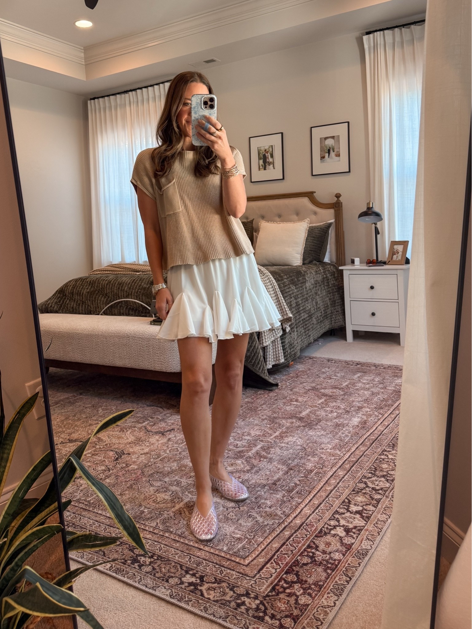 Sunday church outfit, all from Amazon 🤍

A neutral sweater tank + white ruffle mini skirt + jelly flats for an easy feminine church outfit that still feels comfortable and polished.

#LTKAmazonFinds #LTKChurchOutfit #LTKStyleTip #LTKSeasonal #LTKClassicStyle

#LTKootd #LTKgrwm