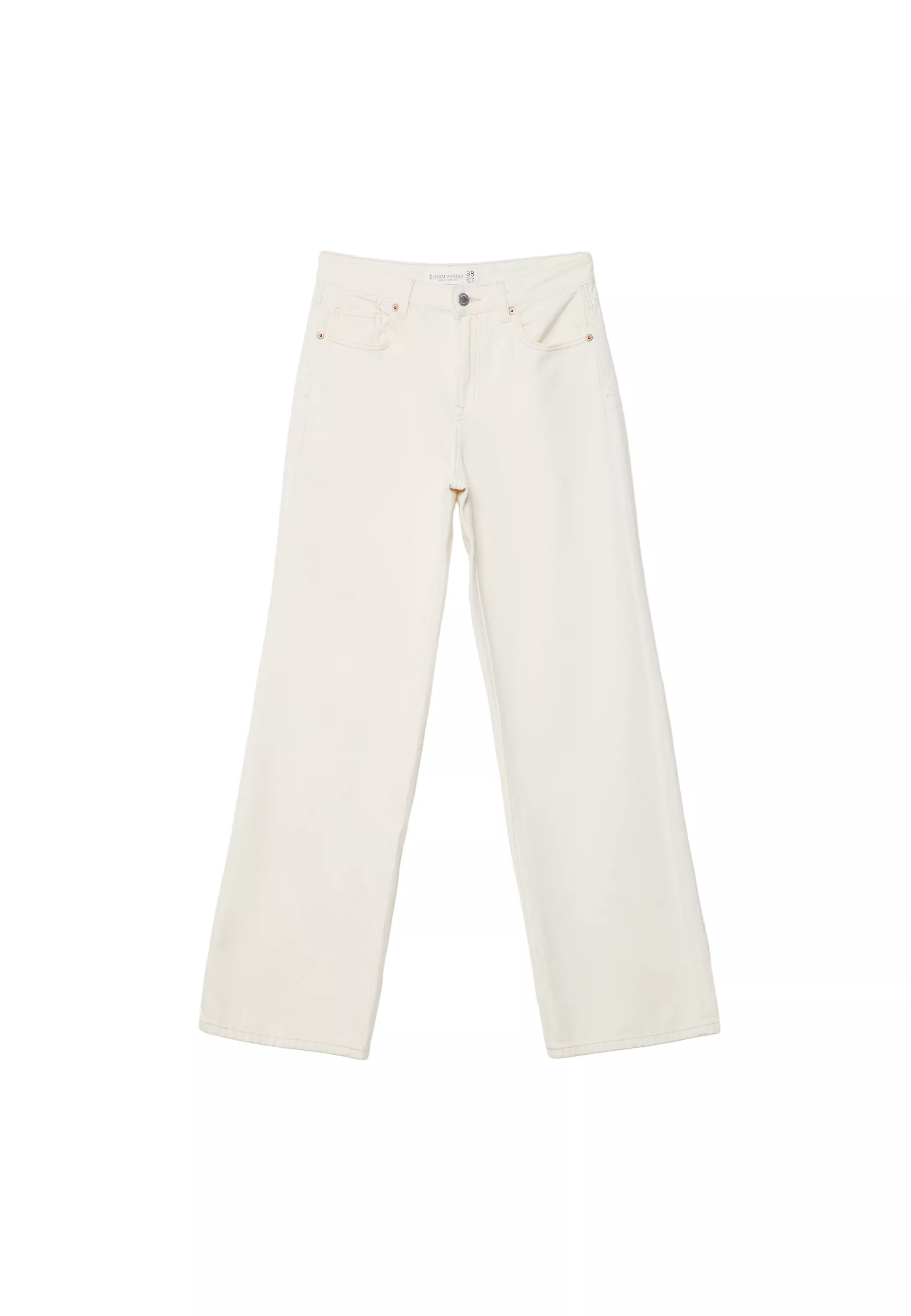 D92 Straight Wide Jeans - Women's fashion | Stradivarius United Kingdom | Stradivarius (UK)