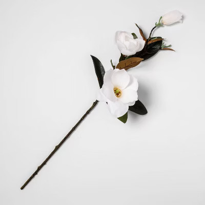 28" Artificial Magnolia Stem Green/White - Threshold™ | Target