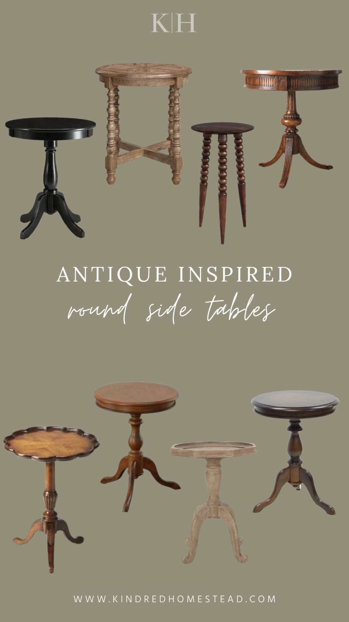 Antique inspired side tables and end tables for European farmhouse cottage style homes with timelessly collected interiors and decor styles!

#LTKHome