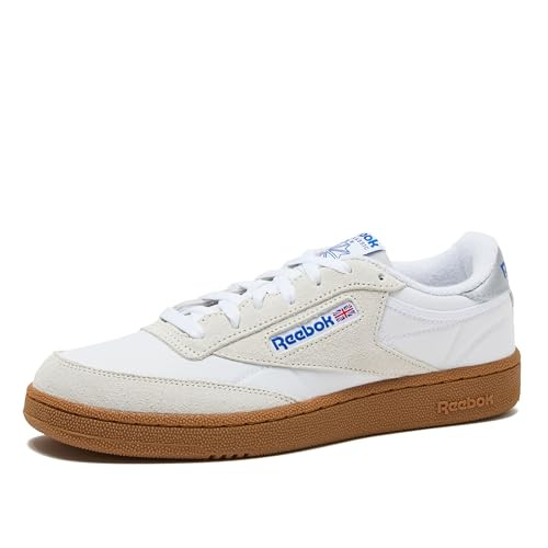Reebok Club C 85 Mens Tennis Shoes, Casual Fashion White Sneakers for Men, Footwear White/Barely Grey/Gum, 11 | Amazon (US)