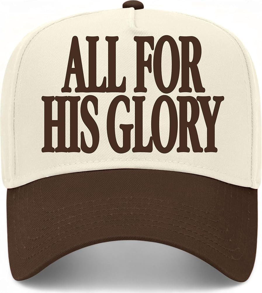 All for His Glory Hat | Premium Adjustable Christian Snapback Baseball Vintage Trucker Hat for Me... | Amazon (US)