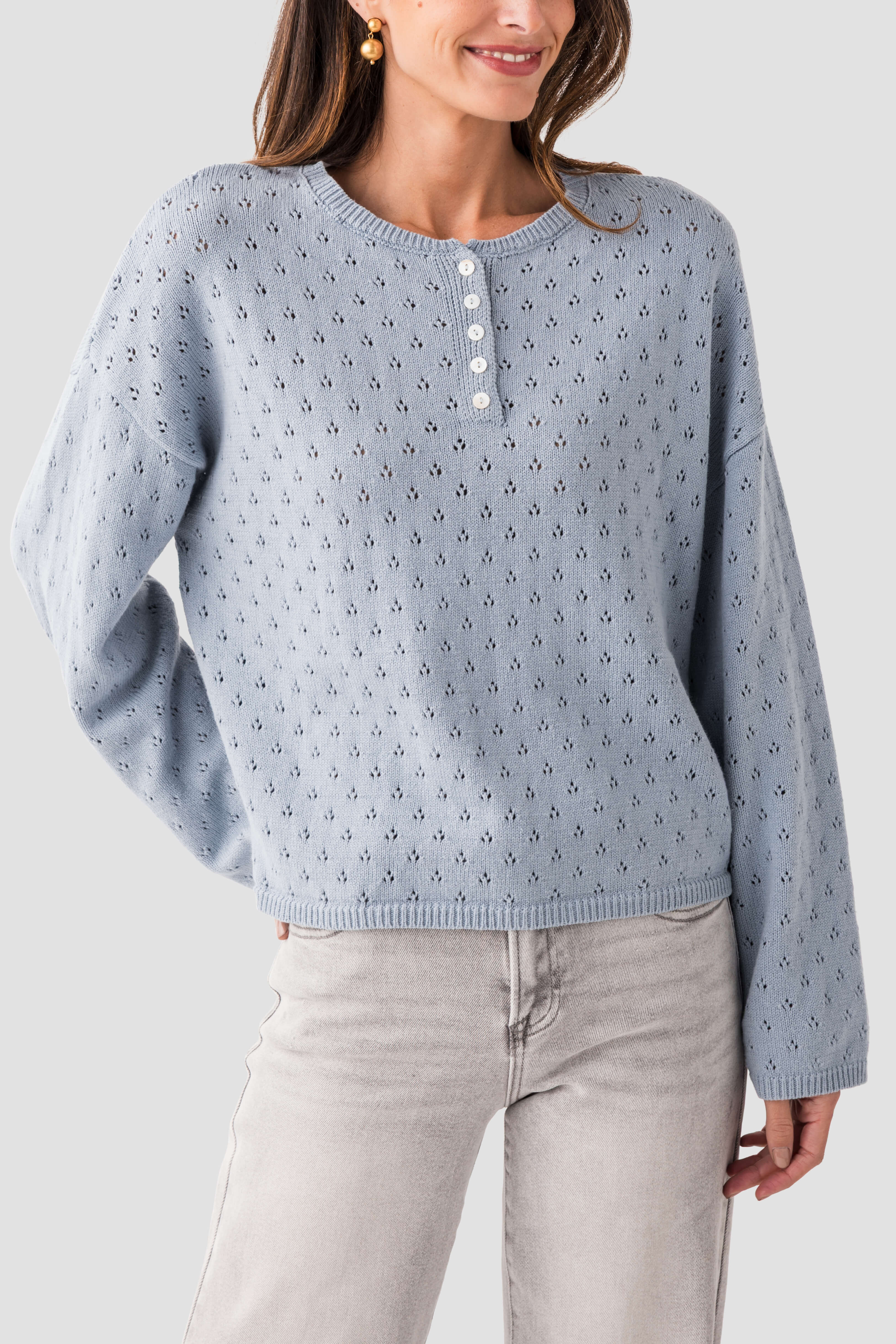 Things Between Piper Pointelle Sweater | Social Threads